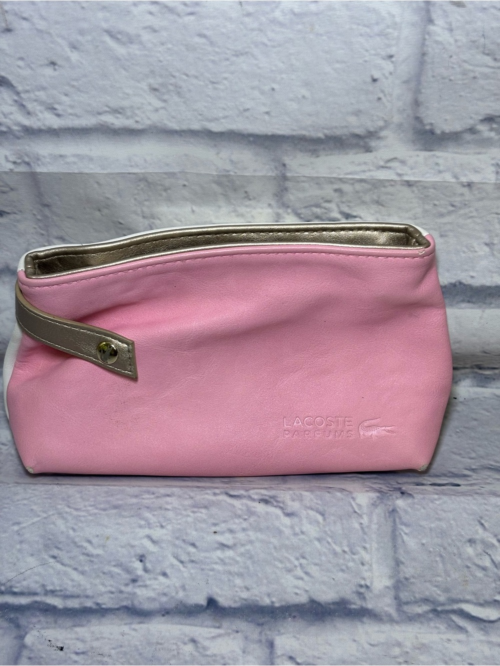 LACOSTE COSMETICS MakeUp Bag Pouch Vintage Pink Perfumes